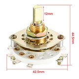 2P3T 2 Pole 3 Throw Single Deck Band Channel Rotary Switch Selector With Plastic Knob