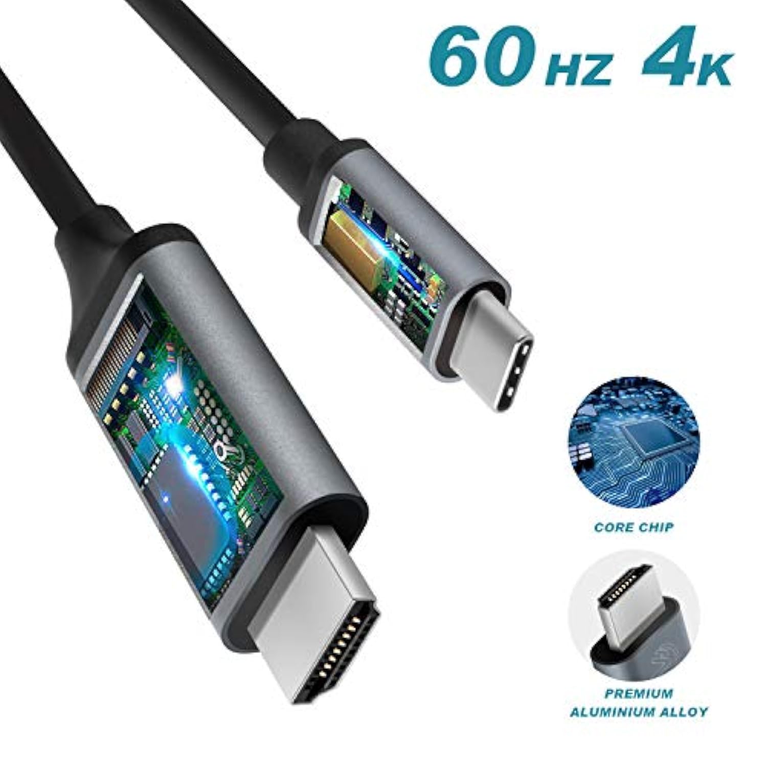 Usb C To Hdmi Cable For Iphone 15 Pro/Max 4K, S23 S22 S21 Note 20 To Hdmi Cabl
