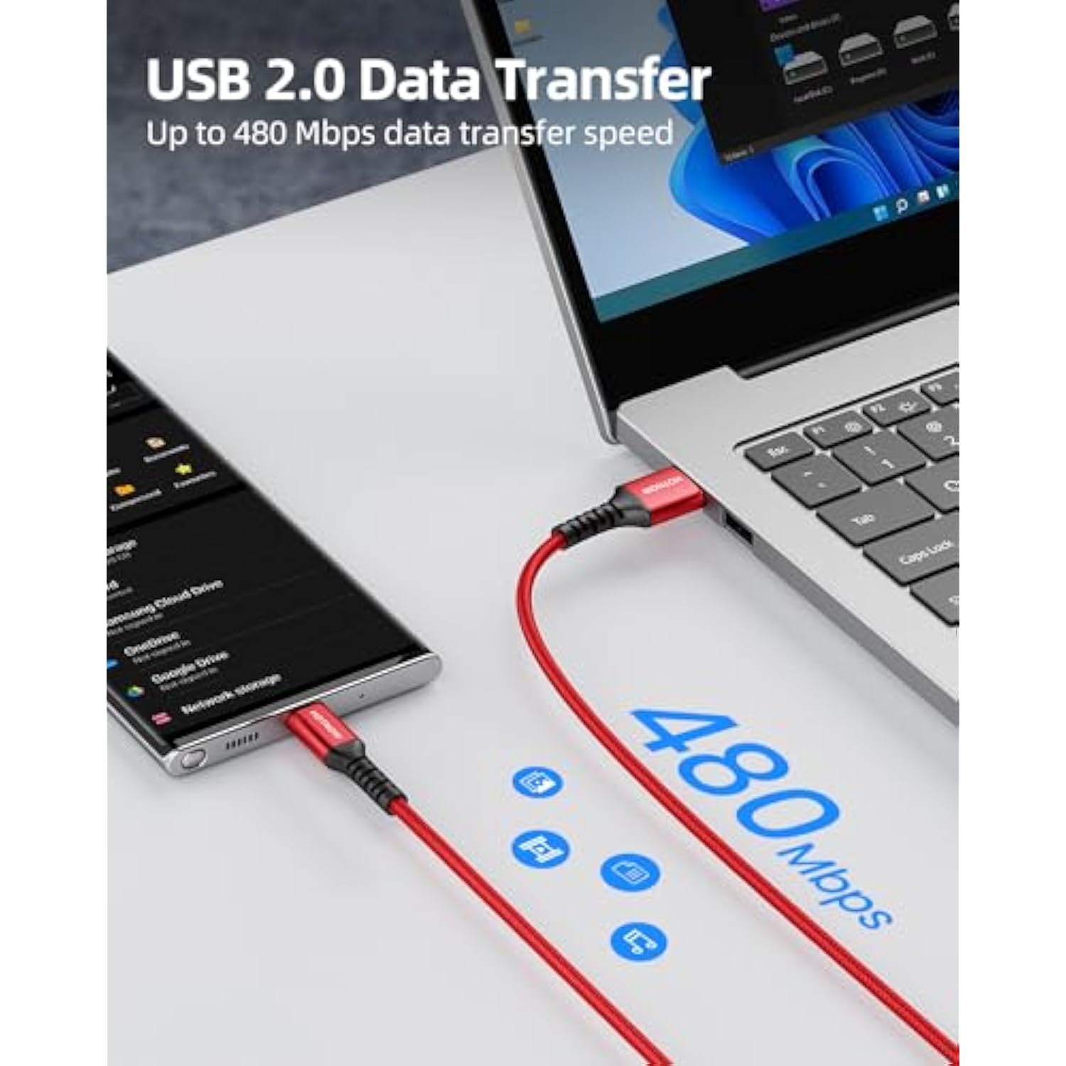 Short Usb C Cable 1Ft 3Pack, 12Inch Portable Usb-C Nylon Braided Qc3.0 Fast Charge Cord For Samsung Galaxy S10 S9 S8 Plus Note 9 8,Lg G6 V20 30 And Other Type C Devices