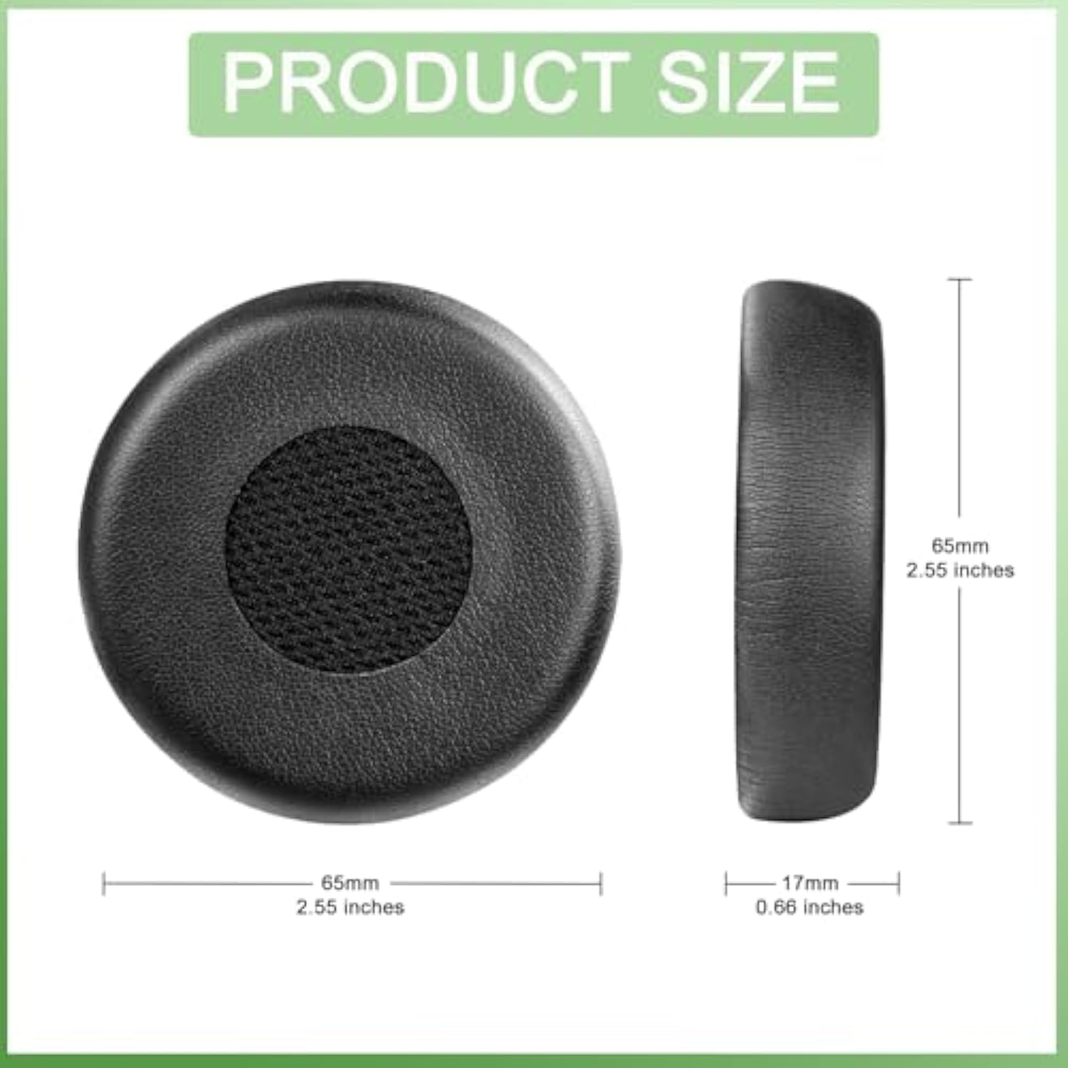 Replacement Earpads For Jabra Evolve 75(75Uc 75Ms 75Se) Stereo Wireless Bluetooth Headset, Headphones Ear Pads Cushions High Density Memory Foam.