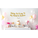 Happy Birthday to My Favorite Human - Funny Gold Glitter Banner Party Decoration