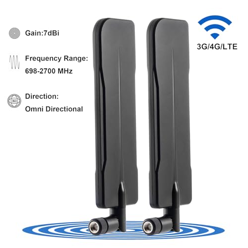 Cellular Trail Camera Replacement Rp-Sma Male Antenna Compatible With Spypoint Link Micro Evo Dark Tactacam Reveal Defend Xb X Pro Reveal X Gen Stealth Cam Hunting 4G Lte Trail Camera, 2-Pack