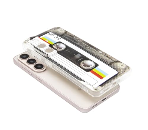 Case for Galaxy S26 Shockproof Scratchproof with TPU Soft Bumper Retro Cassette Tape Case Compatible with  Galaxy S26