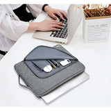 Waterproof Laptop Sleeve Case 15.6 16 Inch | Shockproof Cover Bag With Handle For Macbook Pro 16, Surface, Dell Xps, Hp (Grey)