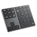 Bluetooth Number Pad, Aluminum 34-Key Wireless Numeric Keypad, Usb-C Rechargeable Numpad Keyboard For Data Entry And Accounting, Compatible With Laptop, Mac, Surface Pro, Pc Desktop