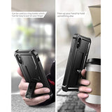 For Iphone Xs Max Case, [Built In Screen Protector And Kickstand] Heavy Duty Grade Protection Shockproof Protective Cover For Iphone Xs Max, Black