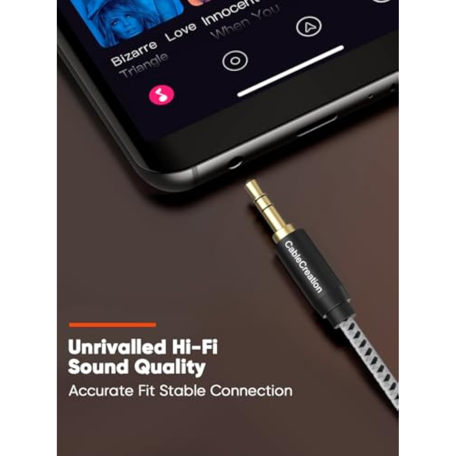 CableCreation Aux Cable (6FT/1.8M), 3.5mm Audio Cable Male to Male, 1/8 inch Auxiliary Stereo Jack Cord for Headphone, Phone, Car Stereos, Speaker and More(with Aux Port)