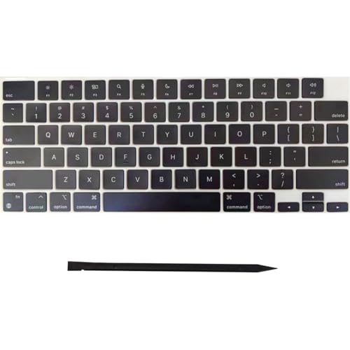 Laptop Keyboard Keycaps Keys Replacement For Macbook Pro/Air Retina 13.6/14/15/16" M2/M3 Pro Model A2681 A3113 A2941 A3114 A2779 A2780 A2918 A2992 A2991 2022-2024 Year (Black)