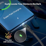 100W Pd Usb C To Usb C Cable, [2-Pack 4Ft] Type C Cable With Smart Led Indicat