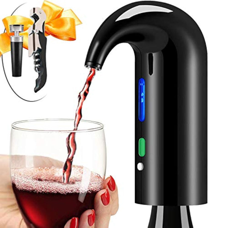 Wine Aerator Electric Wine Decanter Best Sellers One Touch Red -White Wine Accessories Aeration Work With Wine Opener For Beginner Enthusiast - Spout Pourer - Wine Preserver