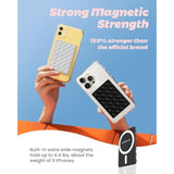 Magnetic Sticky Phone Suction Grip For Magsafe, Removable For Wireless Charging, Durable Magnet Silicone Portable Mount Stand For 12/13/14/15/16 Series, Hands-Free Video/Selfie, Black