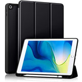 Case Compatible With 10.2 Inch 2021/2020/2019, For 9Th/8Th/7Th Generation Case With Pencil Holder, Protective With Soft Tpu Back, Auto Sleep/Wake Cover, Black