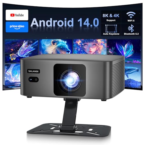 1080P Native Projector 4K, 600 Ansi Lumens, Wifi And Bluetooth, Built In Apps, Electric Focus & Auto Keystone, Mini Portable Projector For Outdoor Movies Home Theater (2026 Upgrade)