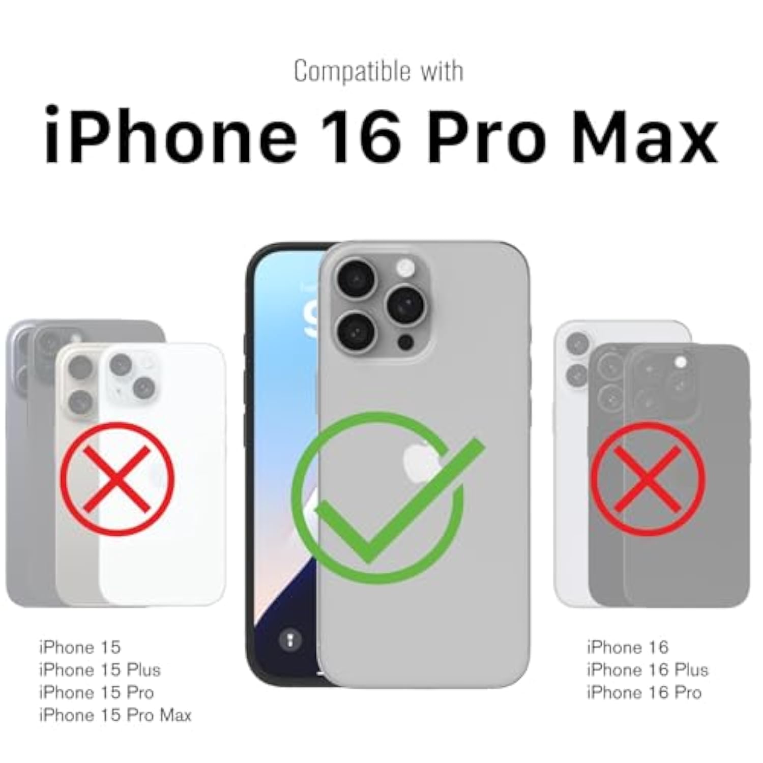 VENA vArmor for iPhone 16 Pro Max Rugged Case with Belt Clip Holster [Military Grade Drop Protection] [Works with MagSafe] Heavy Duty Tough Protective Cover with Kickstand - Black/Graphite Gray