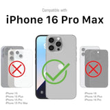 VENA vArmor for iPhone 16 Pro Max Rugged Case with Belt Clip Holster [Military Grade Drop Protection] [Works with MagSafe] Heavy Duty Tough Protective Cover with Kickstand - Black/Graphite Gray