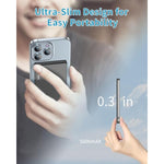 Wireless Portable Charger,5000Mah Slim Magnetic Power Bank Phone Charger With Usb-C Cable, Pd 20W Fast Charging Mag-Safe Battery Pack Travel Charger For Phone 16 15 14 13 12 Pro Max (Gray)
