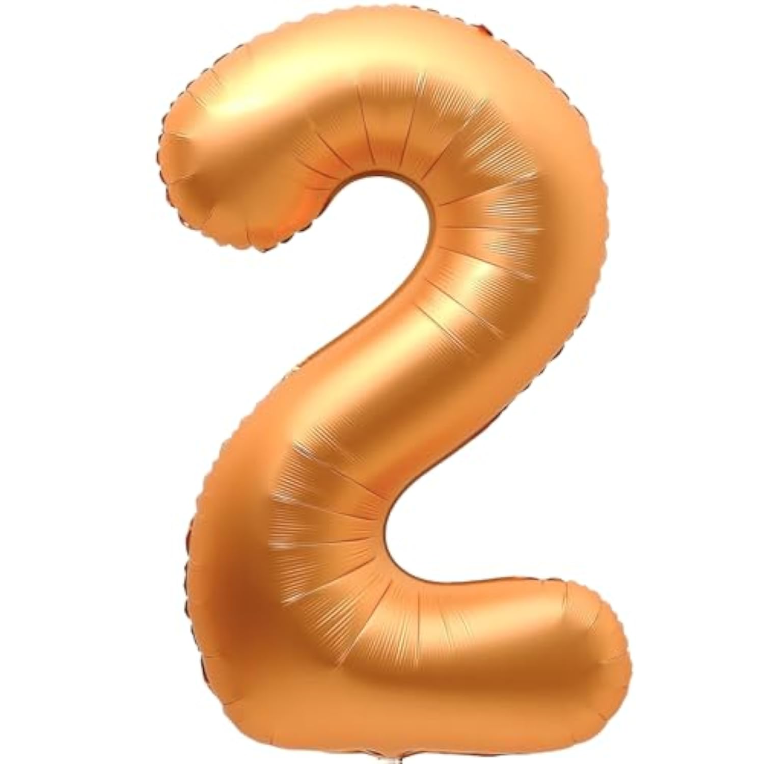 40 Inch Orange Number 2 Balloon Large Foil Decor for Birthday, Wedding, or Shower