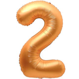 40 Inch Orange Number 2 Balloon Large Foil Decor for Birthday, Wedding, or Shower