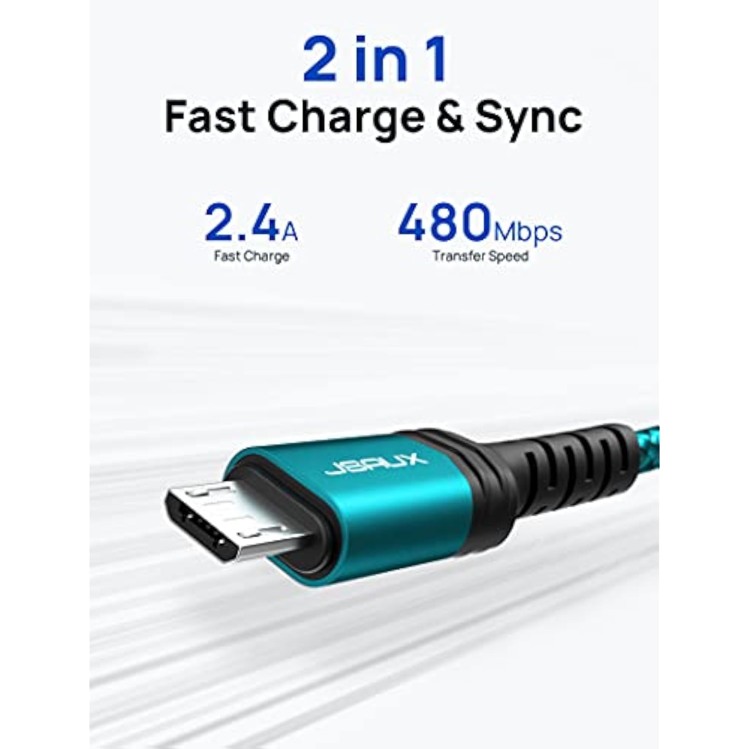 Micro Usb Charger Cable, (3-Pack 3.3Ft+6.6Ft+10Ft) Android Charger Micro Usb To Usb A Nylon Braided Cord Compatible With Samsung Galaxy S6 S7 Edge Note 5, Kindle And More-Green