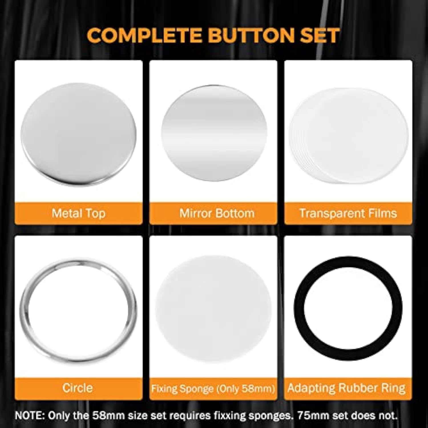 100 Sets Of Pocket Mirrors 58Mm / 2.28 In (Approx. 2-1/4 Inch) Round B