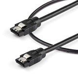 12 Inch (30Cm) Round Sata Cable - Latching Connectors - 6Gbs Sata Data Cord -