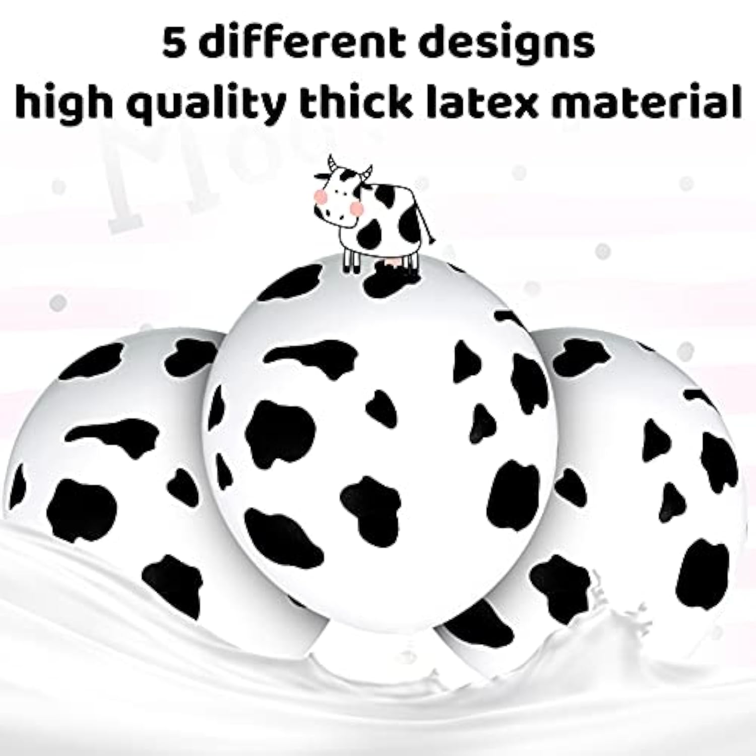 100 Pieces Cow Balloons Cow Print Balloon Cow Party Decoration Balloon