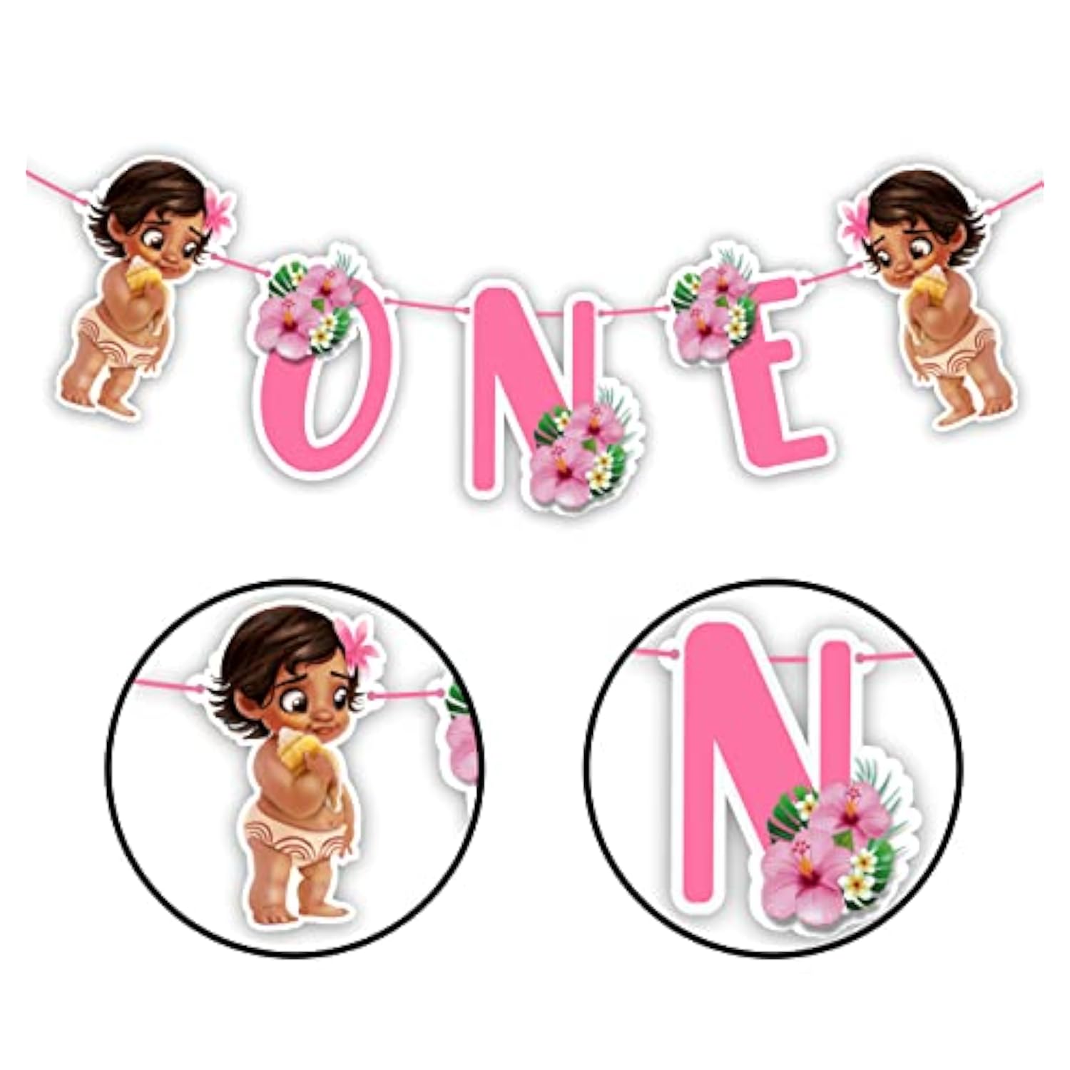 Bby Mna One Banner – Adorable First Birthday Decoration | Vibrant & Durable | Perfect For Party Celebrations | Easy To Hang | Make Your Baby’S Special Day Memorable!