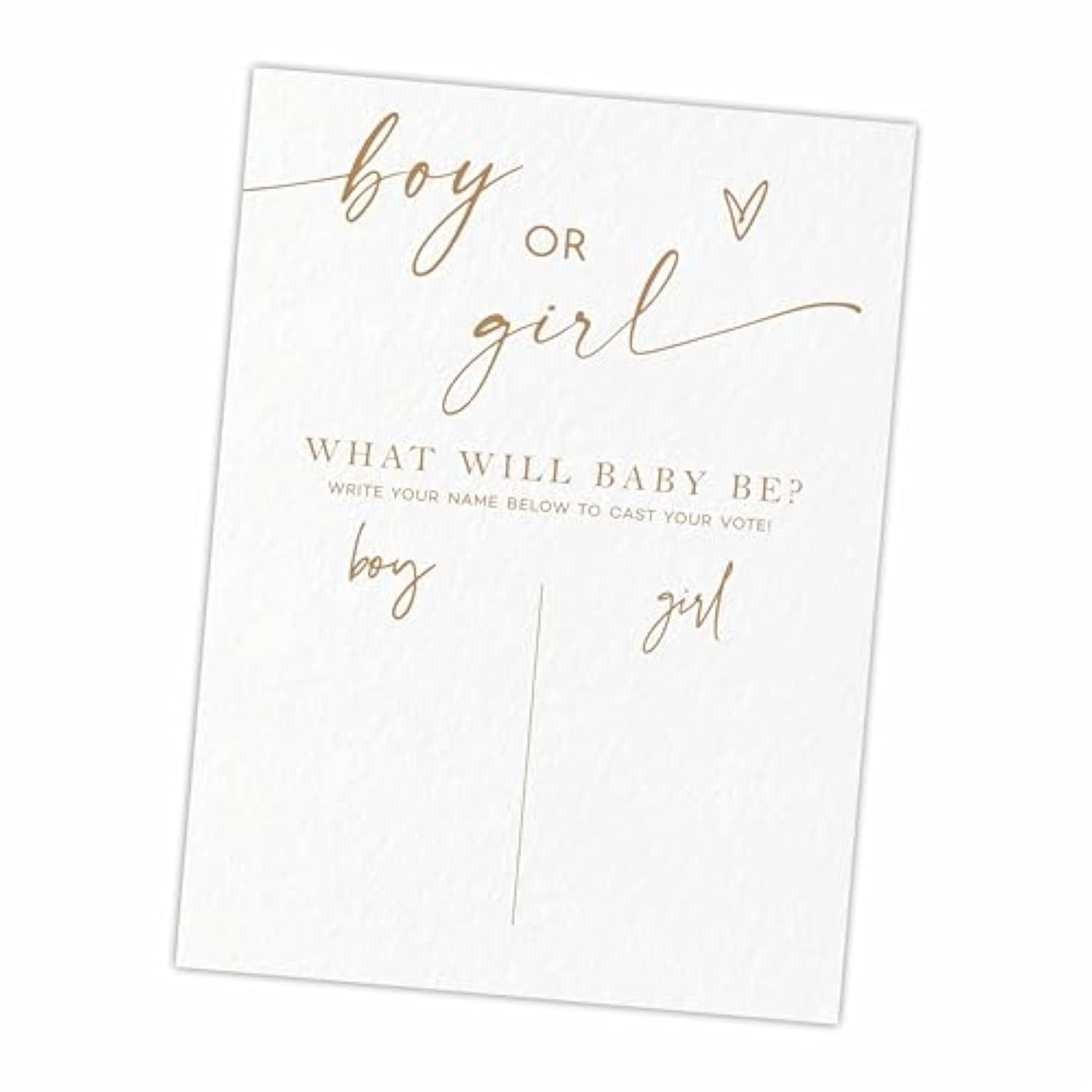 Gender Reveal Signature Voting Self-Standing Sign, Boy Or Girl - Minimalism Ivory - What Will Baby Be Guess He Or She Game For Baby Shower Party, Party Favor & Decoration(11"X 15") -A07