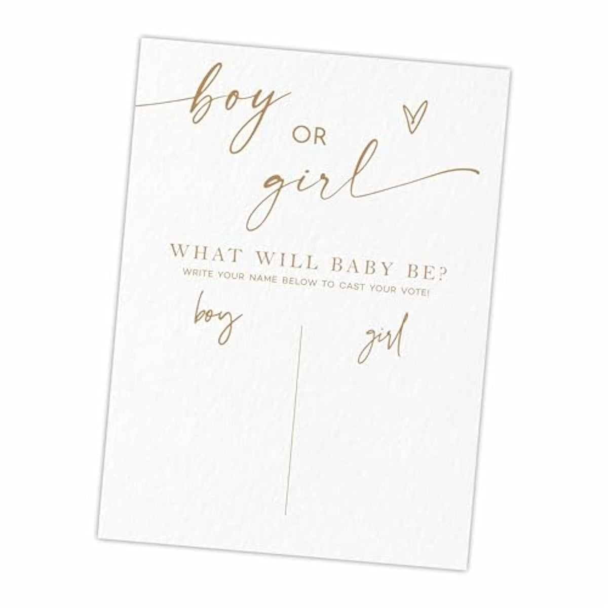 Gender Reveal Signature Voting Self-Standing Sign, Boy Or Girl - Minimalism Ivory - What Will Baby Be Guess He Or She Game For Baby Shower Party, Party Favor & Decoration(11"X 15") -A07