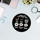 Things I Do In My Spare Time With A Beagle Mouse Pad 7.9 X 7.9 Inch,Funny Dog Non-Slip Rubber Base Mousepads For Home Office College Dorm Desk Decor,Gifts For Beagle Mon Dog Lovers Girls