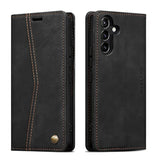Case For Samsung Galaxy A16 4G/5G, Vintage Pu Leather Wallet Case Card Slot Kickstand Magnetic Closure Shockproof Flip Folio Case Cover For Samsung Galaxy A16 - Retro Black