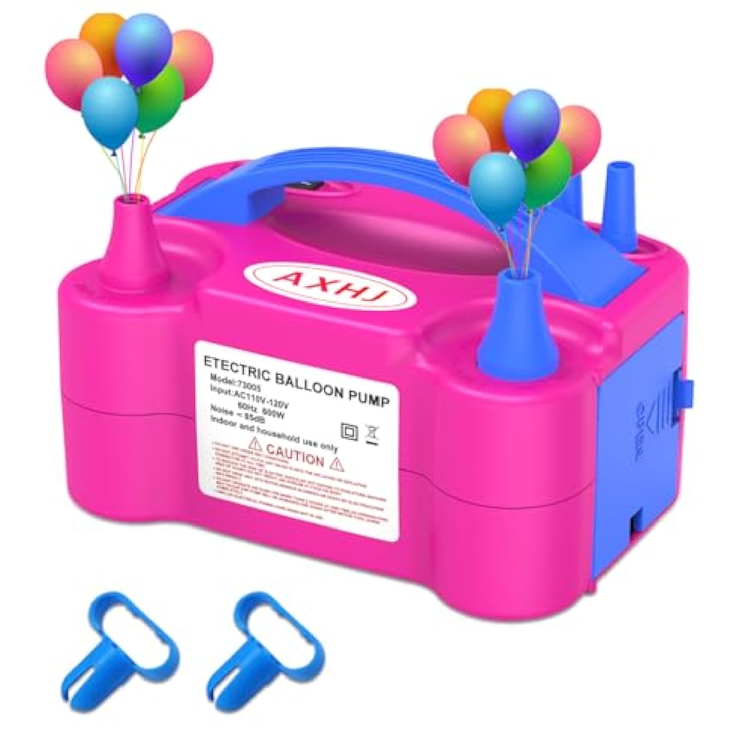 Electric Balloon Pump, Portable Dual Nozzle Balloon Air Pum Inflator B