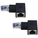 Ethernet Adapter 90 Degree, Left Angled Rj45 Male To Female Ethernet Extender