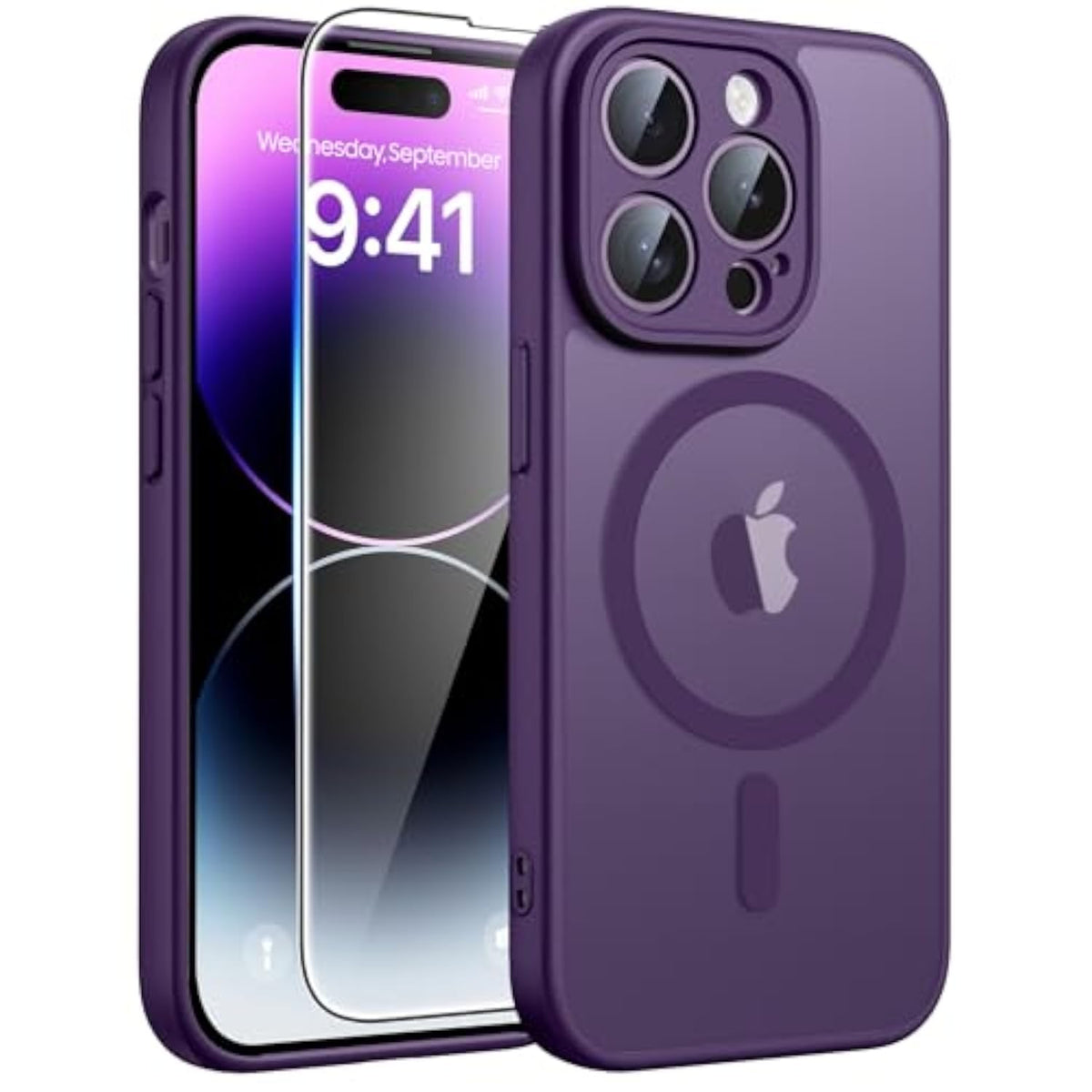 Purple iPhone 14 Pro Max Case Compatible with MagSafe Wireless Charging