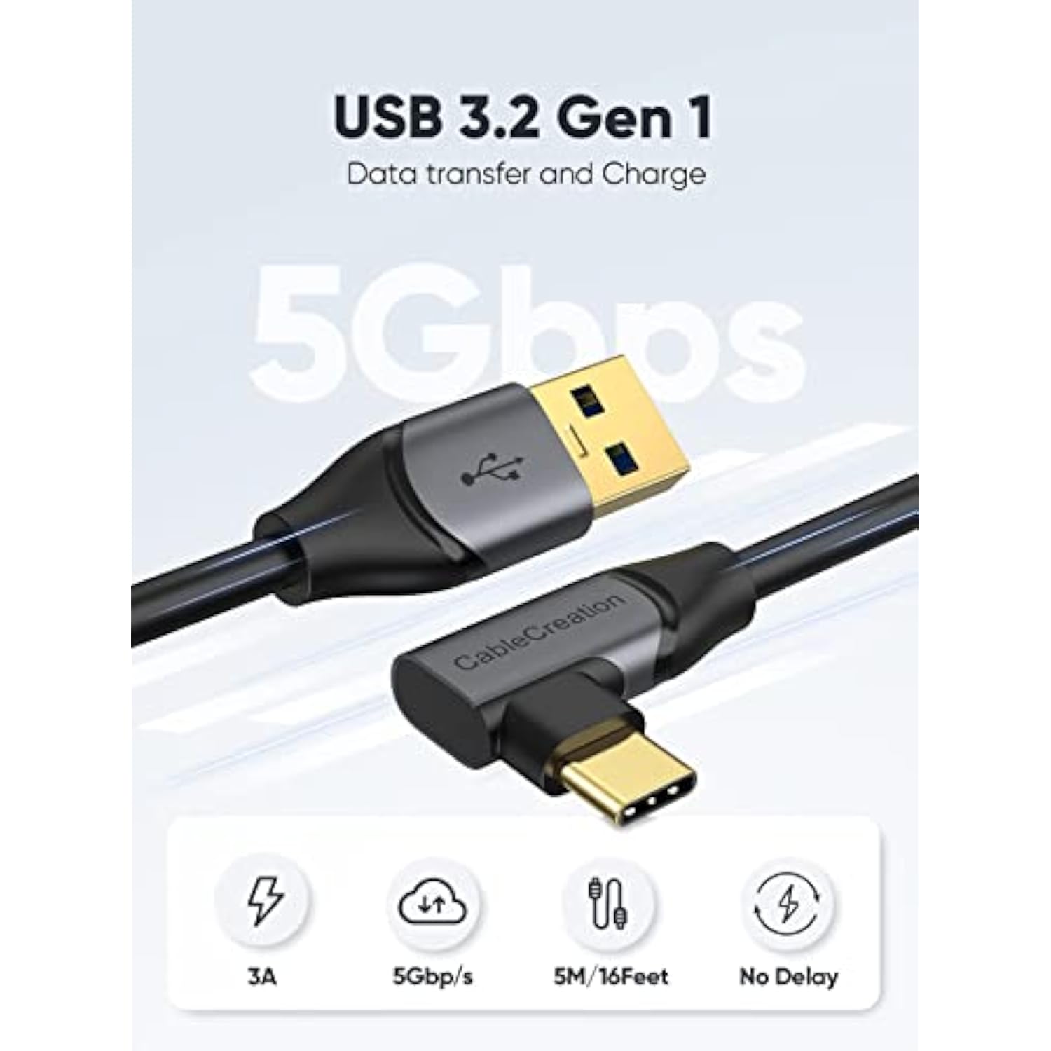 CableCreation 16FT Link Cable Compatible with Meta Quest Pro/Quest2/Pico4, USB