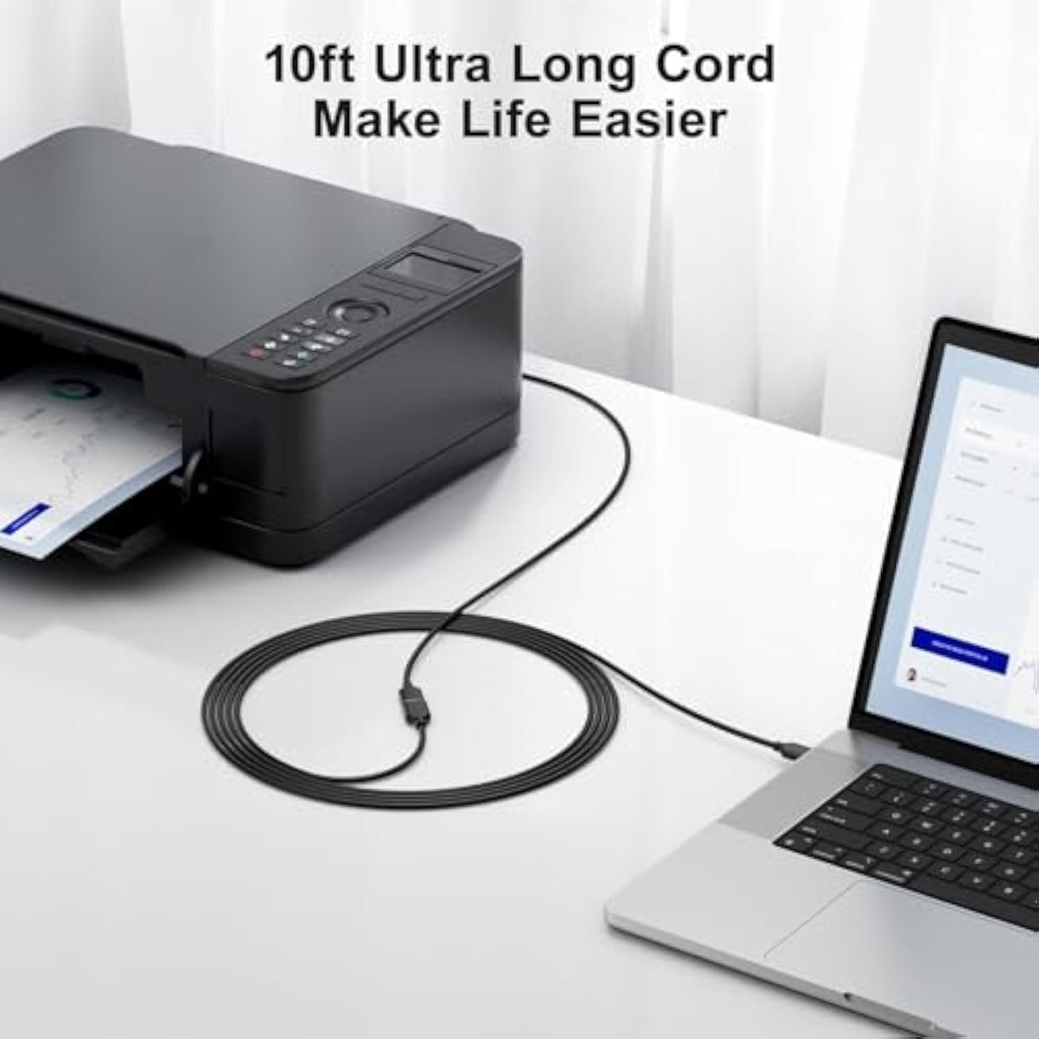 Usb Extension Cable, 10 Ft [5Pack] Extra Long Type A Male To Female Usb 2.0 Extender Cord Usb A Charging & Data Transfer For Keyboard, Mouse, Printer, Flash Drive, Phone, Led Lights-Black