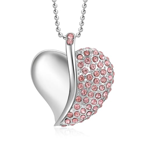 High Speed Usb 3.0 Flash Drive,Cute Romantic Heart Shape Usb Memory Stick,Thumb Drive For Photos, Music, Files Storage (Pink, 64, Gb)