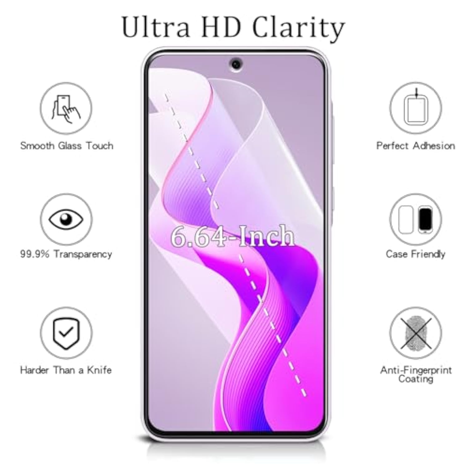 [2-Pack Screen Protector Designed For Samsung Galaxy A36 5G Tempered Glass, No Bubbles, Anti Scratch, Easy To Install