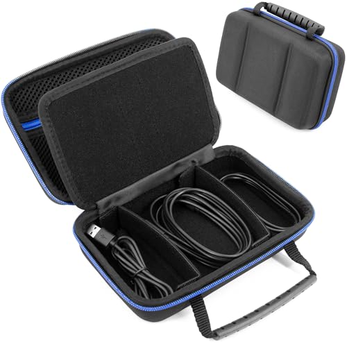 Hard Shell Electronics Organizer Travel Case With 2 Adjustable Cable Bag Dividers, 3 Zipper Pouches And Elastic Cable Loops - Compact And Protective Charger & Travel Cord Organizer