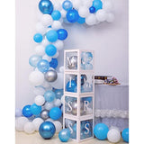 4Pcs Rose Gold Transparent Balloon Boxes With Miss To Mrs Letters For Wedding Bridal Shower Engagement Cake Smash Backdrop(No Balloons)