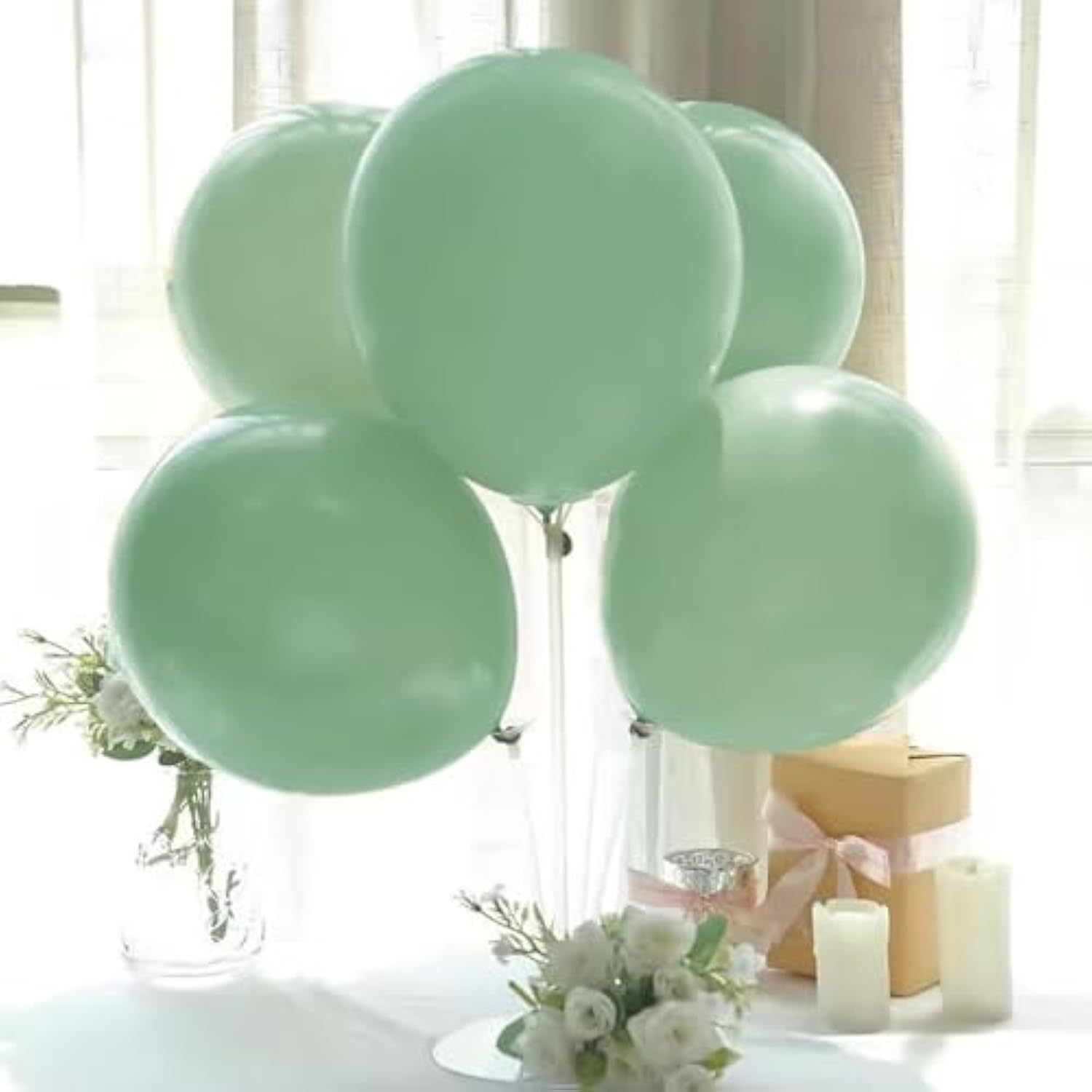 Dusty Green Balloons, Light Green Balloons Different Sizes 18 12 10 5 Inches, Green Balloon Garland Arch For Birthday Baby Shower Graduation Wedding Anniversary Party Decorations(Dustygreen)