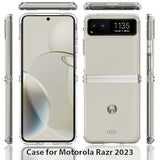 For Motorola Razr-2023 Case: Premium Clear Back Panel + Tpu Bumper Cover For Moto Razr 2023?Ykl Clear?