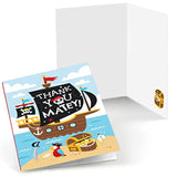 Big Dot of Happiness Pirate Ship Adventures - Skull Birthday Party Thank You Cards (8 count)