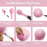 Dusty Rose Brown Balloon Garland Blue Pink Double Stuffed Tan White Sand Balloon Latex Pastel Arch Kit For Gender Reveal Baby Shower Birthday Bridal Shower Wedding Party Decorations