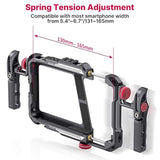 ULANZI Smartphone Video Rig with Handle, LINO Filmmaking Case Aluminum Alloy Phone Video Stabilizer Grip Tripod Mount for Video Maker Videographer with Cold Shoe for iPhone 16 15 Mini Pro Max 8 Plus