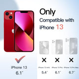Magnetic Case for iPhone 13 6.1-Inch Compatible with MagSafe, Shockproof Phone Bumper Cover, Solid Color Matte TPU Frame, Anti-Scratch Clear Back
