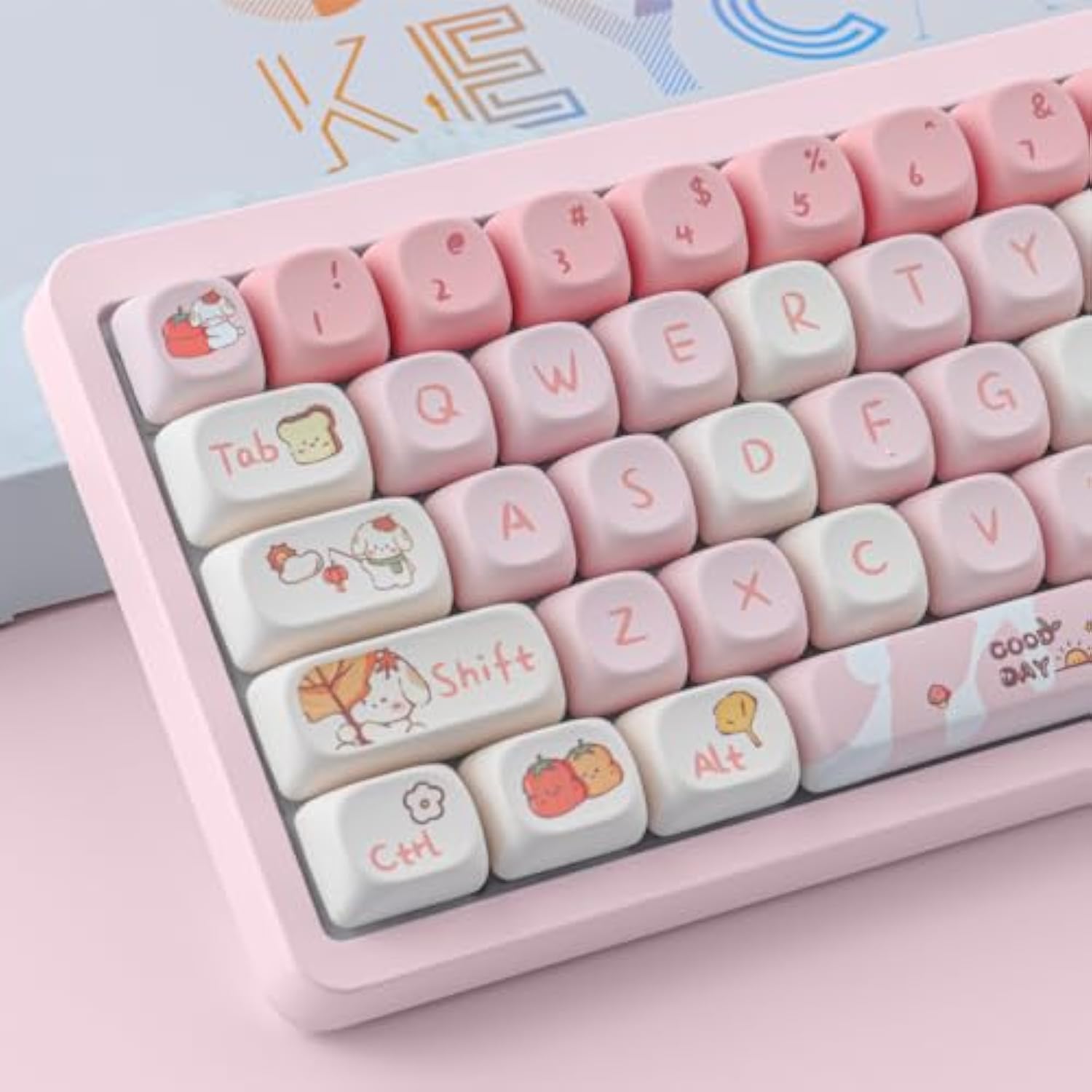 Moa Profile Pbt Keycaps 60 Percent, 142 Keys Custom Dye Sublimation Ansi Layou