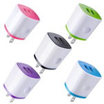 Usb Charger Wall Plug, Iphone Charging Box, 5Pack Home Travel 2.1Amp Dual Port Fast Wall Charger Quick Charging Block Cube Brick For Iphone 16E 16 15 14 13 12 Pro Max Xr X 8 7 6,Samsung,Android