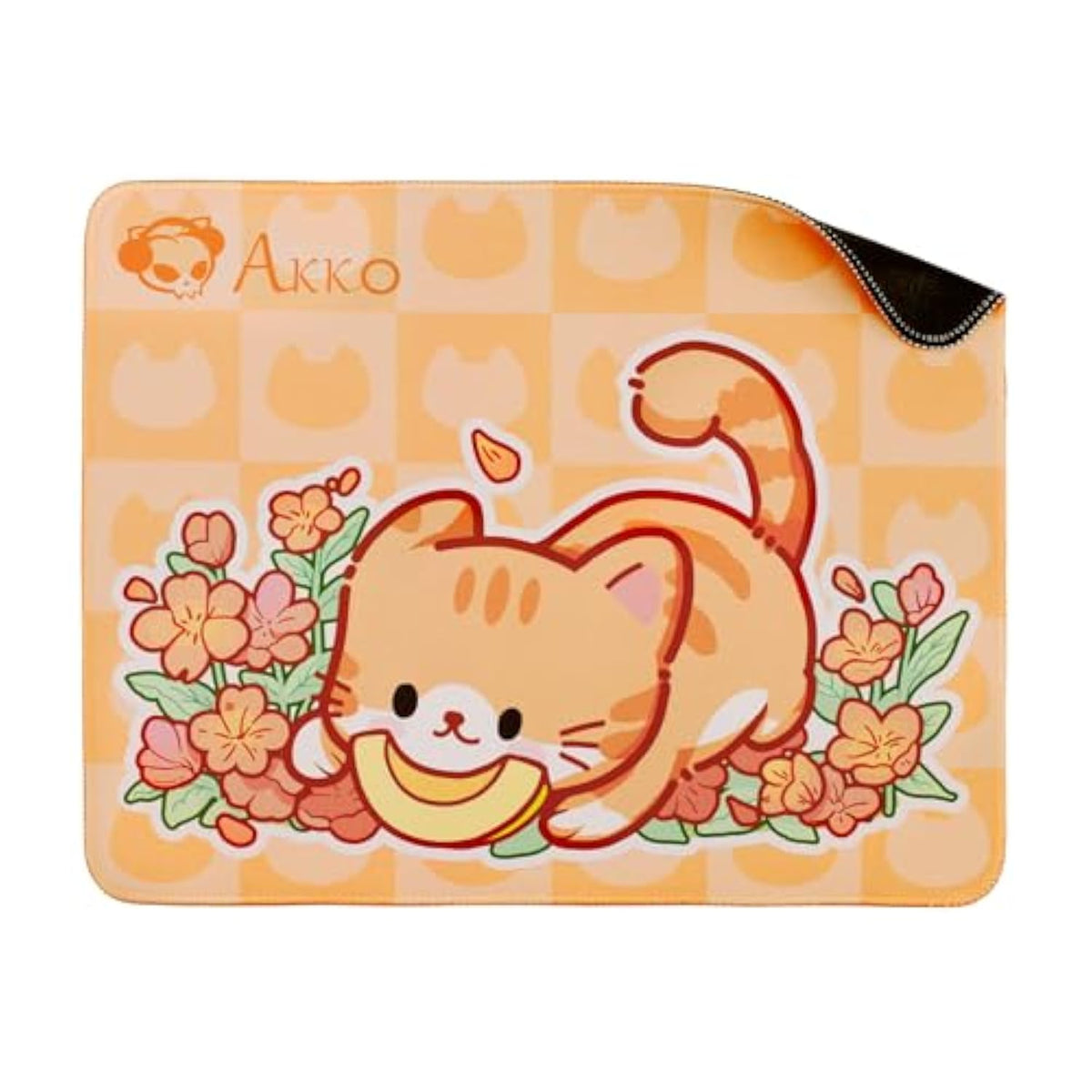 Gaming Mousepad, Cat Theme Orange Keyboard Computer Mouse Pad Desk Mat With Stitched Edges, 14.17 X 11.02 In Anti-Slip Durable Rubber Base For Home Office Gaming Work