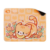 Gaming Mousepad, Cat Theme Orange Keyboard Computer Mouse Pad Desk Mat With Stitched Edges, 14.17 X 11.02 In Anti-Slip Durable Rubber Base For Home Office Gaming Work
